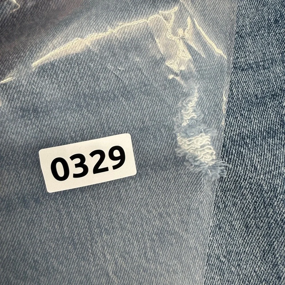 KanCan High Rise Wide Leg Jeans Womens 9/28 Blue New Distressed Cuffed Denim NWT